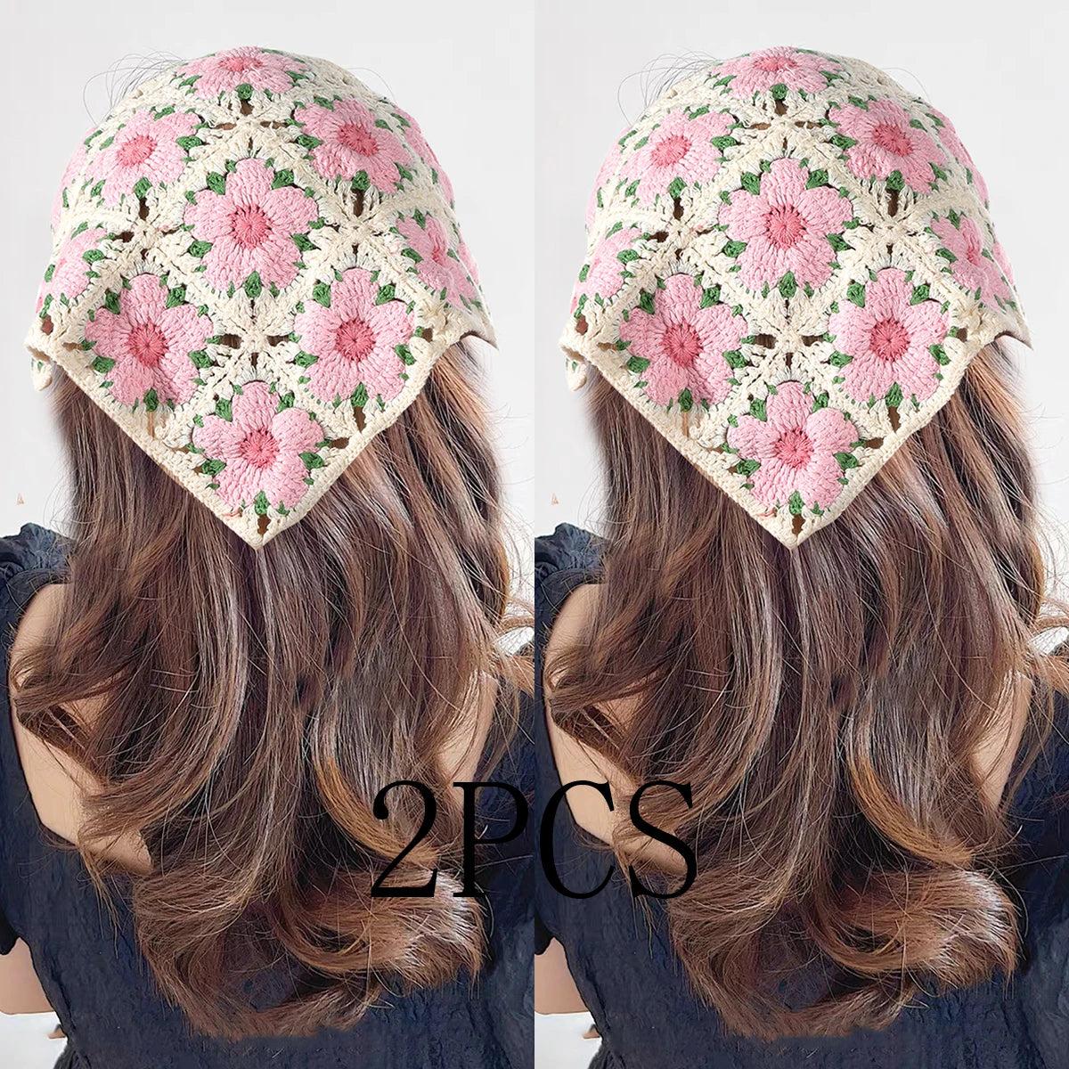 Bandana de Crochê Flores