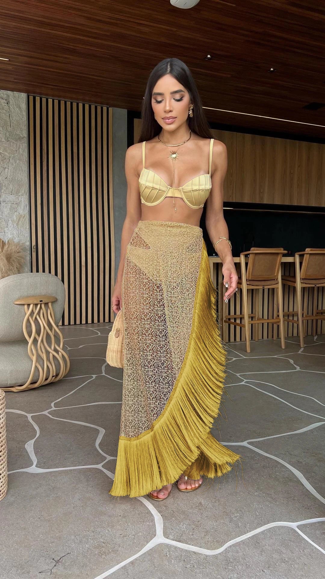 Conjunto Orla Dourada – Biquíni + Saída de Praia