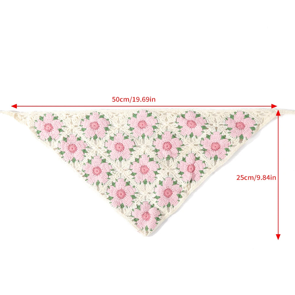 Bandana de Crochê Flores