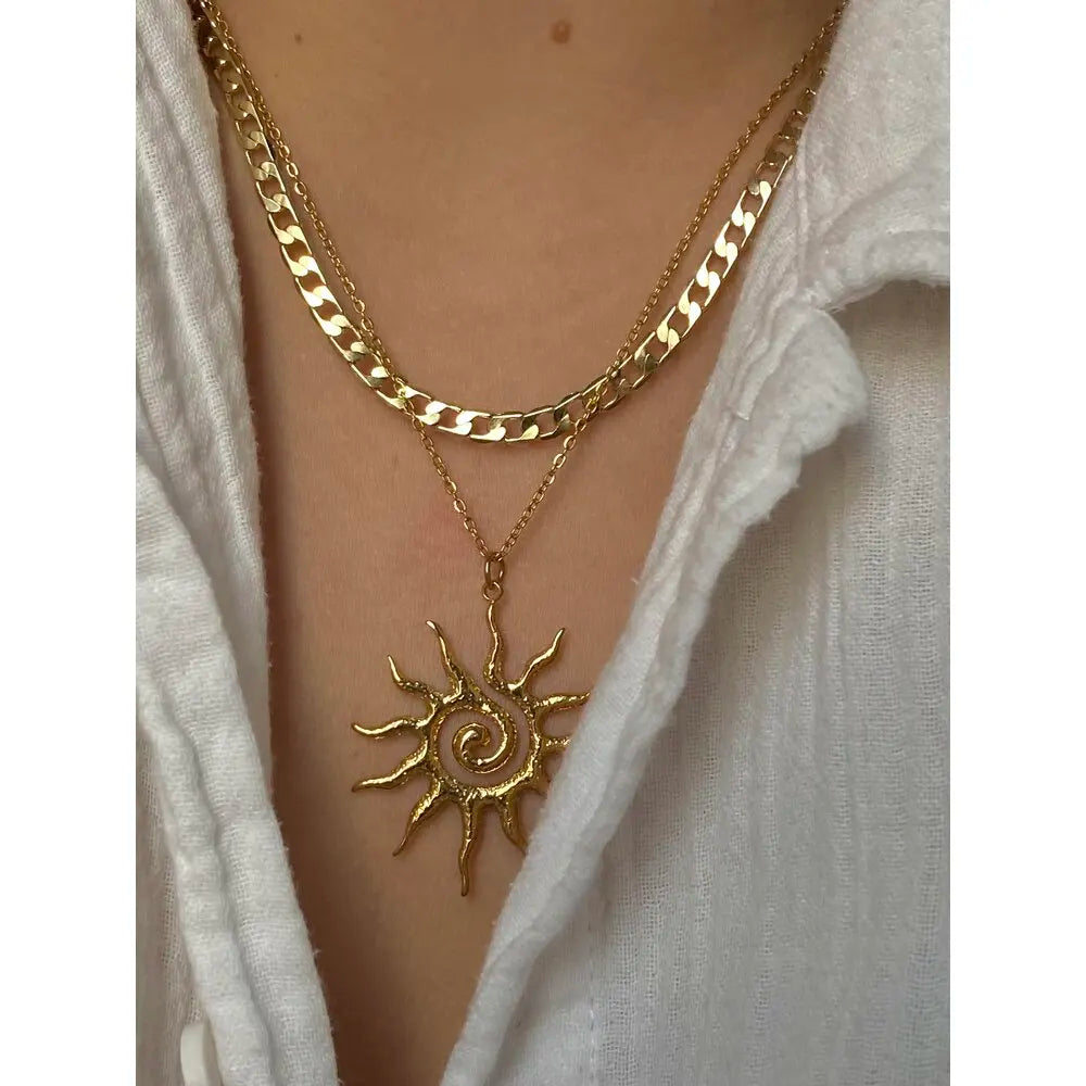 Colar Solar Dourado