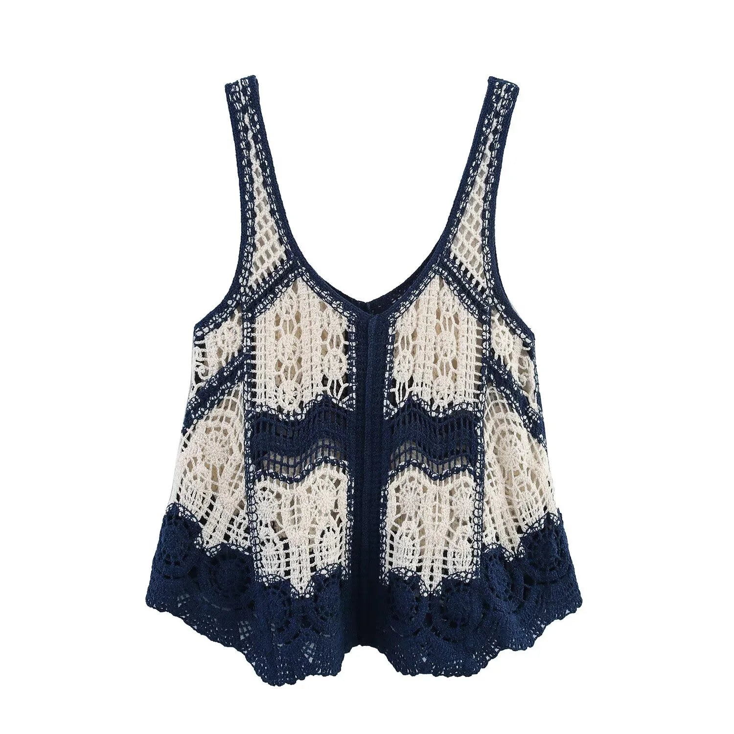 Top Crochet Flores - feito à mão