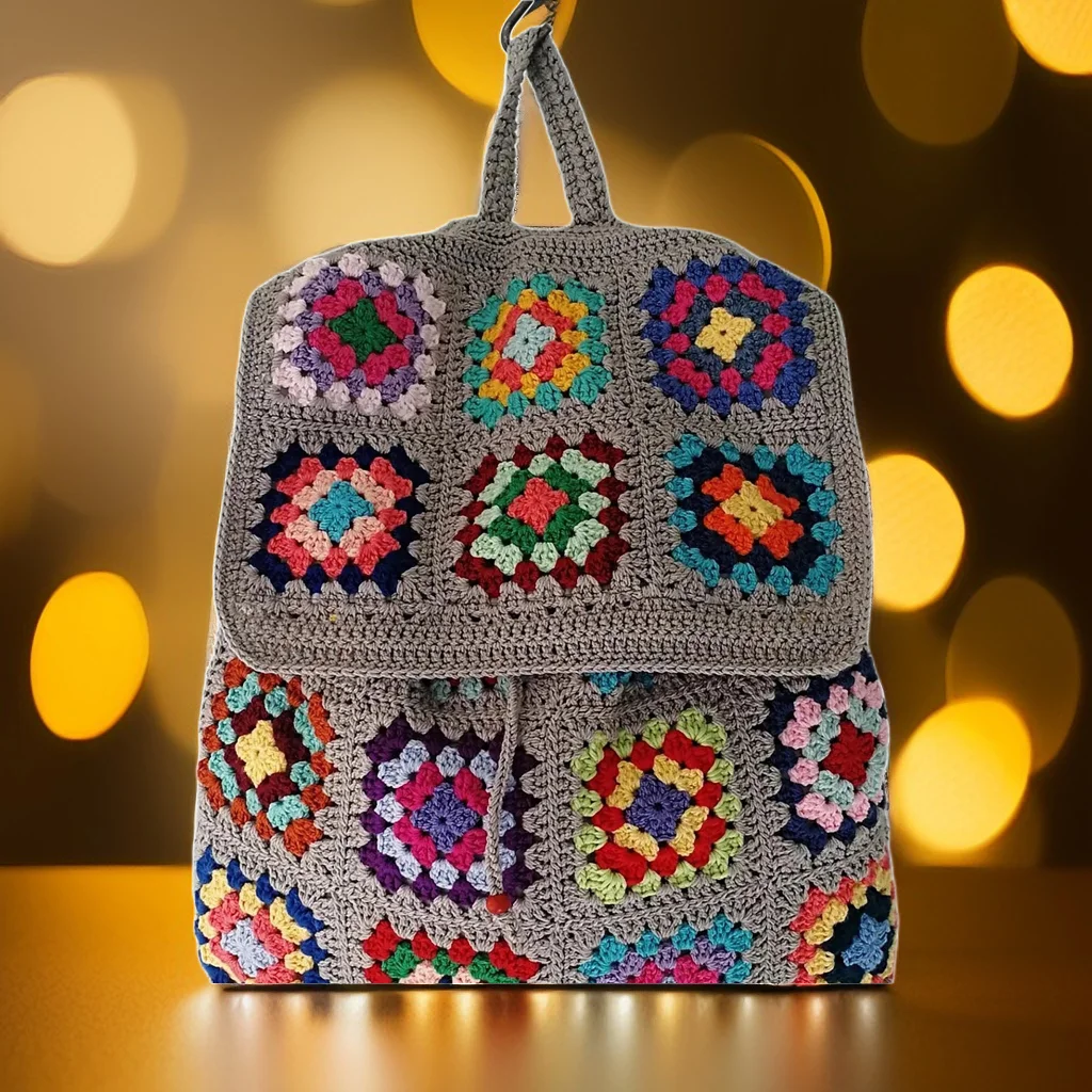 Mochila Boho Crochê - Exclusividade Rio Samba Crochet