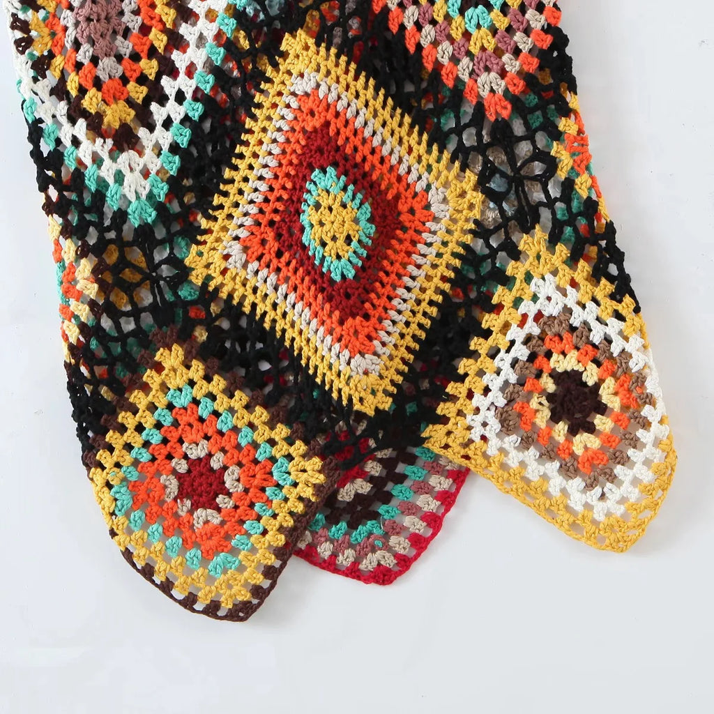 Vestido Boho Midi em Crochê - Handmade
