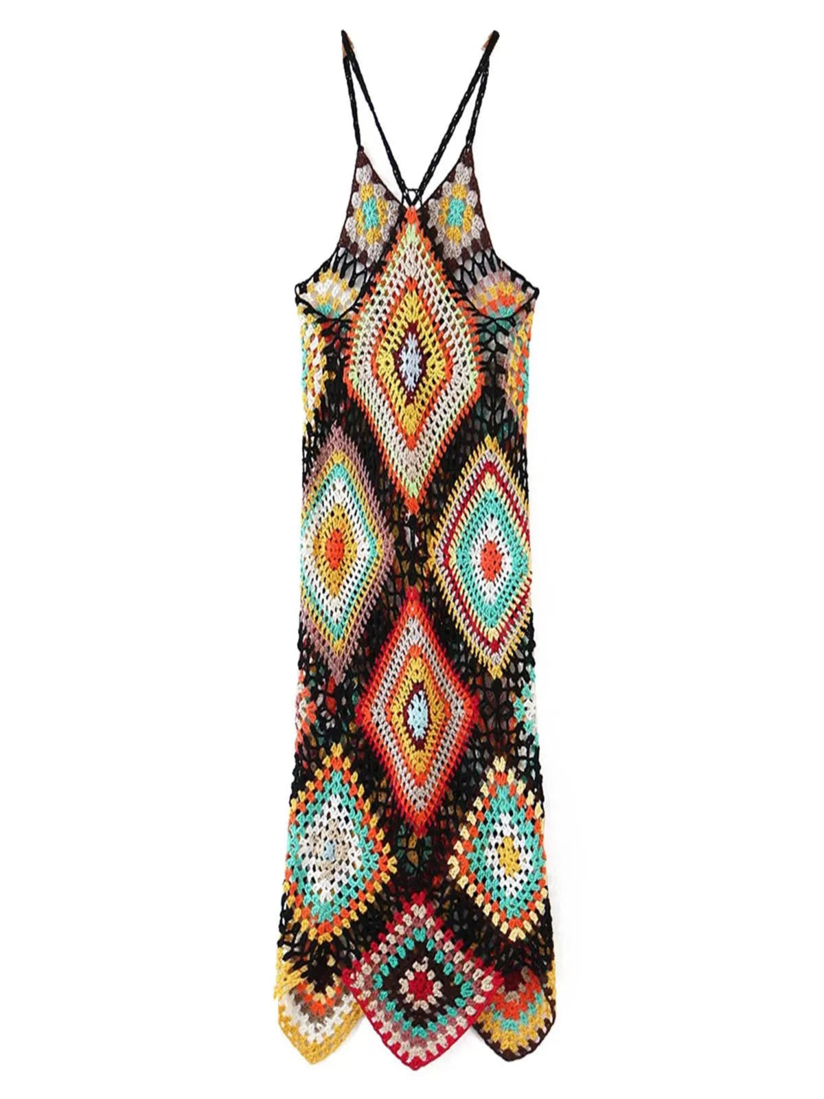 Vestido Boho Midi em Crochê - Handmade