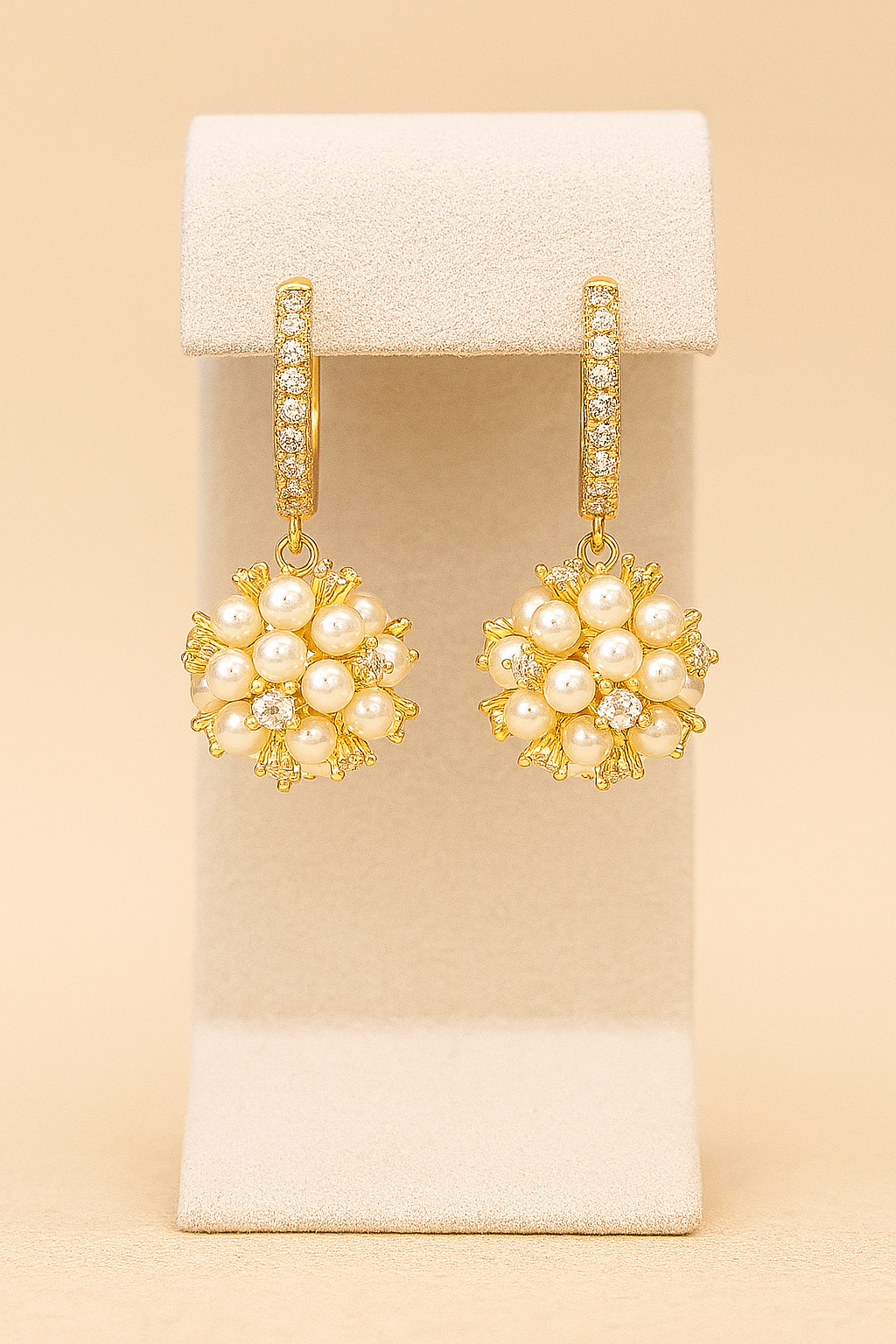 ✨ Brinco Zircônia Luxo Dourado