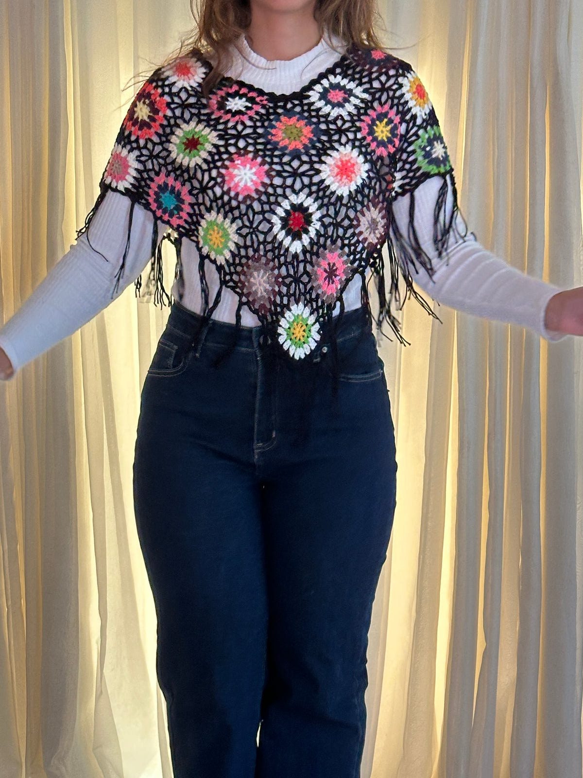 Poncho Boho Aurora Handmade