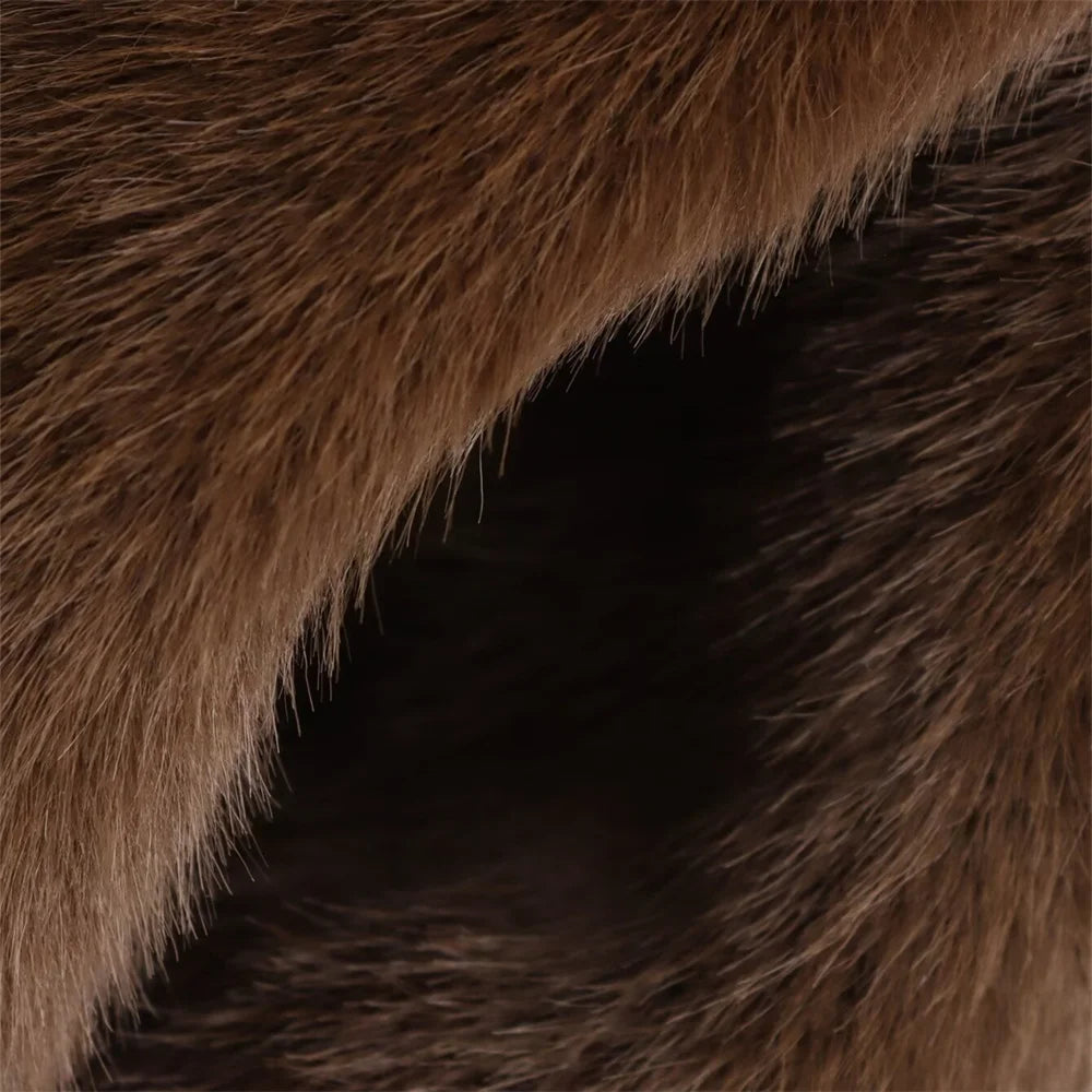 Casaco Faux Fur Chocolate