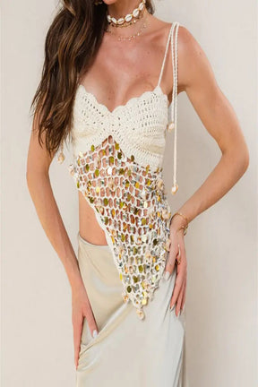 Top Sereia Dourada - Seu Handmade Favorito