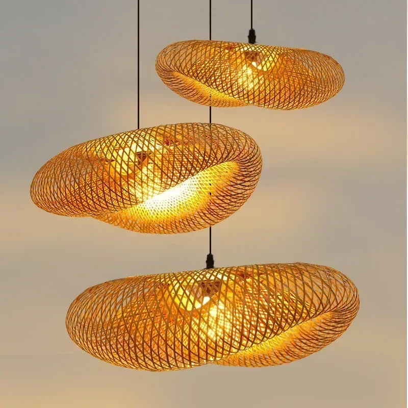 Lustre Artesanal de Bambu – Rio Samba Crochet