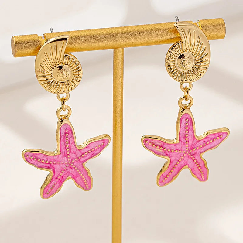 🌊 Brinco Estrela-do-Mar Dourado – Rio Samba Crochet