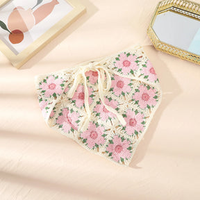 Bandana de Crochê Flores