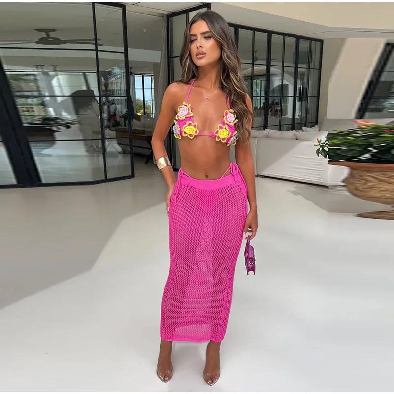 Conjunto Crochê Jardim Solar