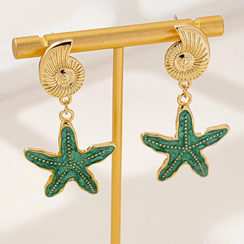 🌊 Brinco Estrela-do-Mar Dourado – Rio Samba Crochet