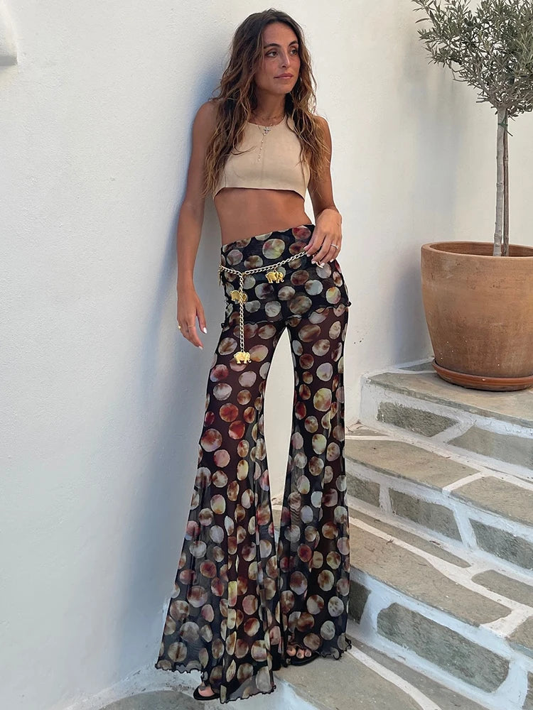 ✨ Calça Estampada Mesh Selvagem – Rio Samba Crochet