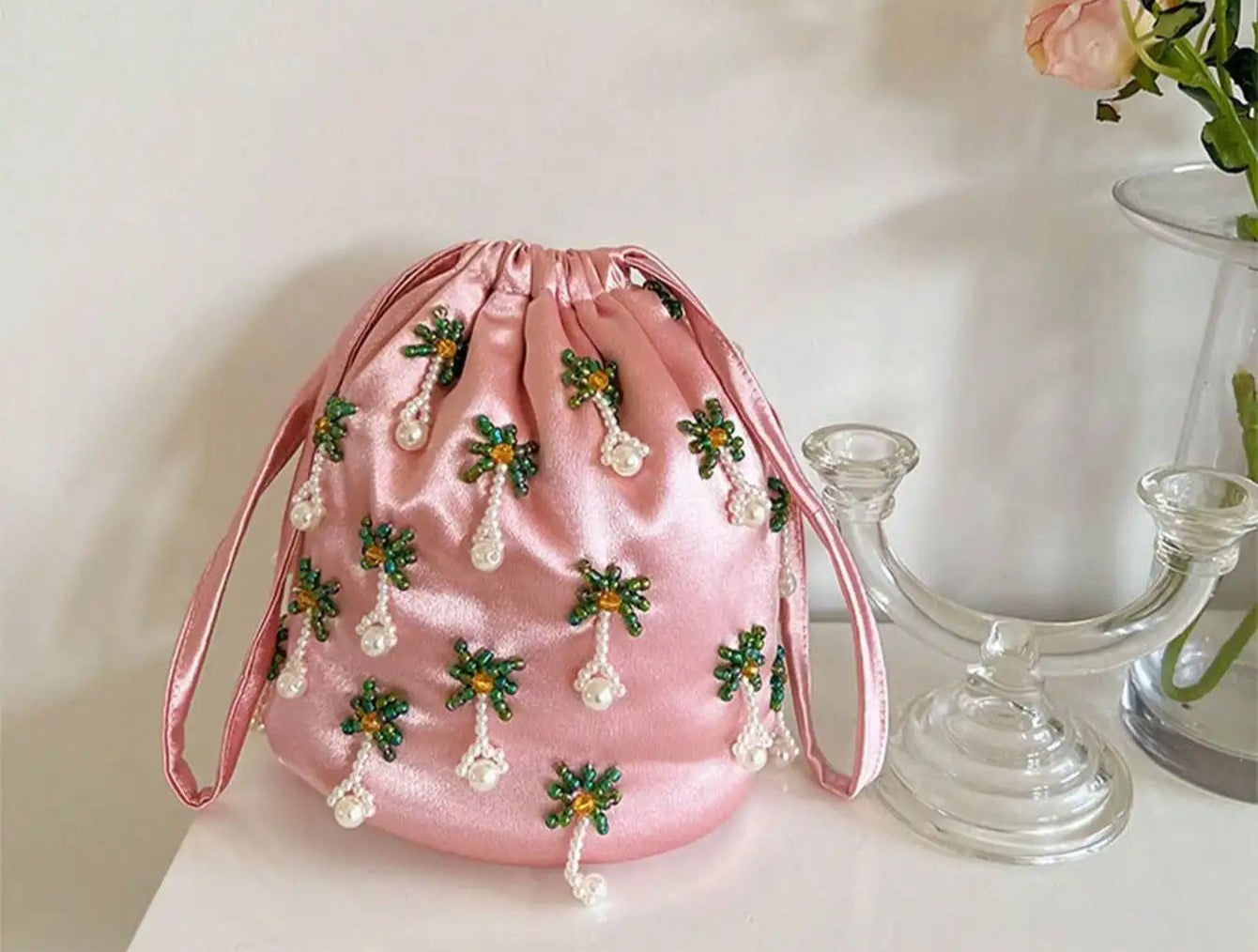 Bolsa Flor de Cetim