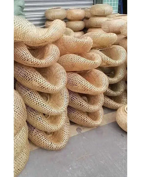 Lustre Artesanal de Bambu – Rio Samba Crochet