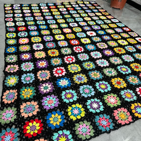Manta Artesanal Colorida em Crochê – Rio Samba Crochet