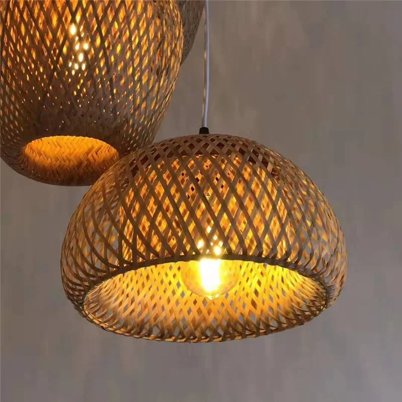 Luminária Rattan Eclipse - Rio Samba Crochet